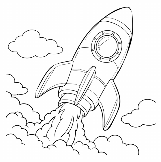 Rocket Launch coloring page